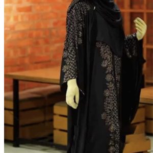 4 Parts full Abaya Borka - কালো কালার