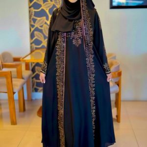 Premium Stone Work Abaya/Borka
