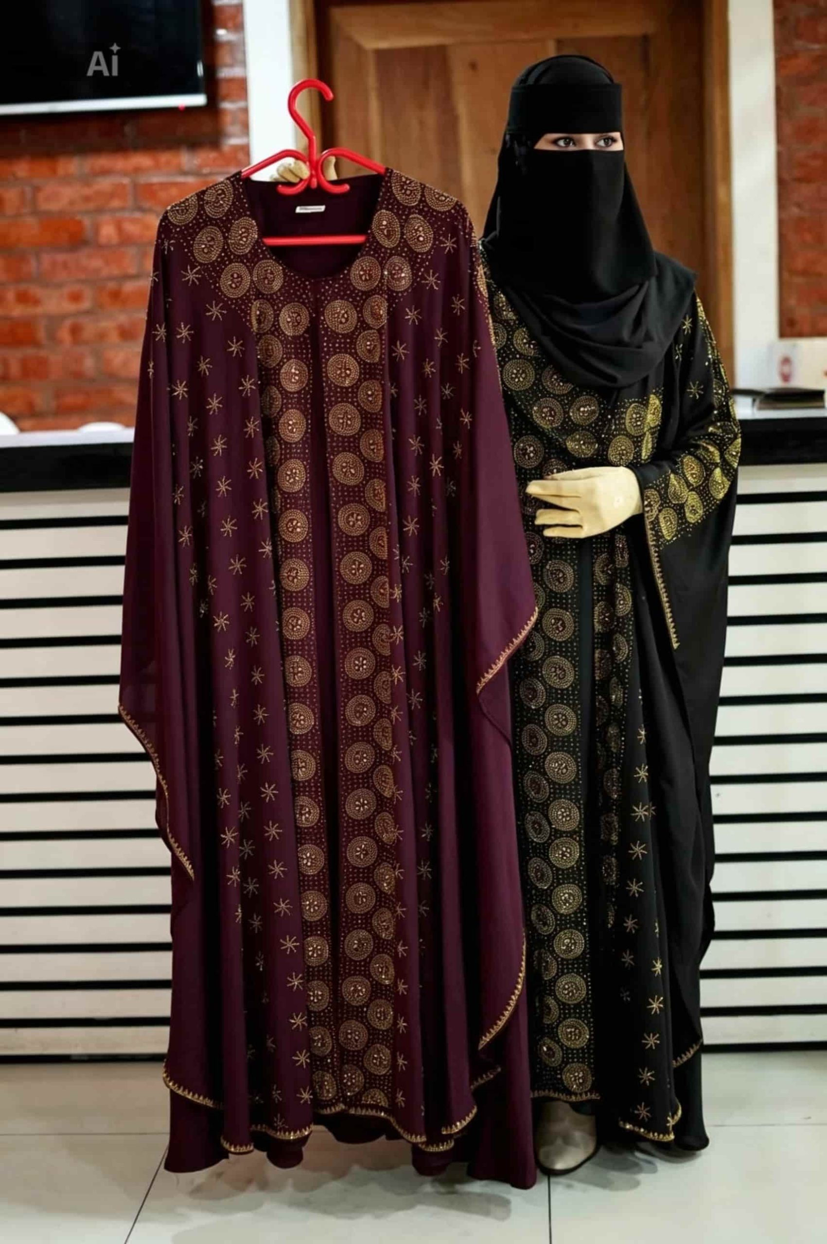 4 Parts Abaya Borka -কলিজা কালার