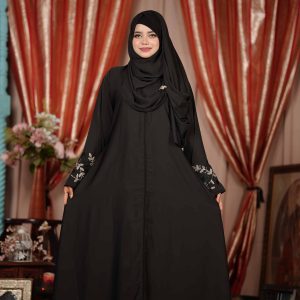 Noor Rose Embroidery Abaya - হিজাব সহ